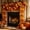 D, variant on Fall Maple Leaf Garland Artificial Vines Halloween Thanksgiving Decoration Hanging Rattan Home Party Decor Mantel Wall Window Holiday Scene Display Autumn Harvest Accent