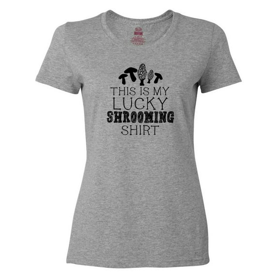 Inktastic This is My Lucky Shrooming Shirt Mushroom Hunting Women's T-Shirt