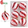 thumbnail image 3 of 6/30 piezas de bolas navideñas de colores de 6 cm, adorno colgante para árbol de Navidad, decoración para fiesta de Año Nuevo en el hogar, bola navideña festiva, 3 of 5