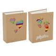 thumbnail image 2 of Insert Type Funny Photo Album 2pcs Baby Photo Album Insert Type Funny Photo Album Souvenir Album Simple Photo Holder for Home Baby Family (Foot, Heart Pattern), 2 of 6