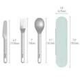 thumbnail image 6 of Bentgo Stainless Travel Utensil Set - Reusable 3-Piece Silverware Set with Carrying Case, High-Grade Premium Steel, BPA-Free Case, Eco-Friendly - Ideal for Travel, Camping, and Office Use (Aqua), 6 of 7