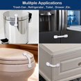 thumbnail image 4 of Strap Locks for Child Safety Cabinets, Multi-Purpose Latch, for Cabinets, Drawers, Oven, Toilet Seat, Refrigerator, Pack of 8, 4 of 5