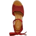 thumbnail image 4 of Franco Sarto Women's Casey Espadrille Wedge Sandal Cherry Red 9.5M, 4 of 5