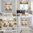 thumbnail image 6 of Colorful Squirrel Kitchen Curtains Sets for Windows 36 Inch Length, Botanical Berry Pine Cones Rod Pocket Window Treatments Tier Curtains and Valances Set for Bedroom/Bathroom, 6 of 8