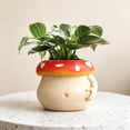 thumbnail image 4 of Maceta de resina colorida con espacio para bolígrafo y planta pequeña, diseño caprichoso de barriga y taza de café para suculentas, cactus, hierbas y decoración de escritorio., 4 of 8