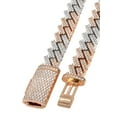 thumbnail image 2 of Two Tone Iced Out Lab Grown VVS Diamond Prong Cuban Link Chain 10K/14K, 2 of 4