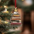 thumbnail image 5 of Christmas Tree Book Ornament 2025 Christmas Book Tree Ornament Book Ornament for Christmas Tree Book Lover Christmas Ornaments for Book Lovers Book Reader Librarian/ Christmas Acrylic Pendant C, 5 of 7