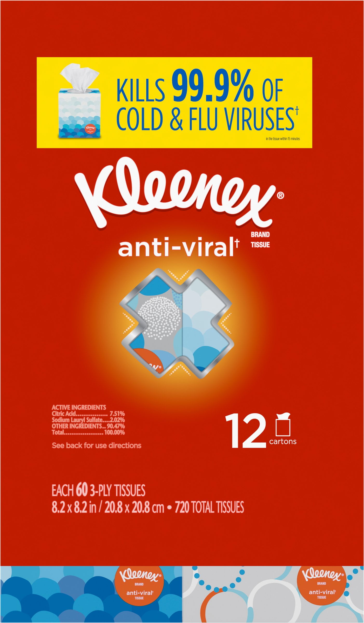Kleenex Anti-Viral Facial Tissues, 60 ct - Ralphs