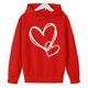 thumbnail image 4 of Sudadera con capucha y estampado de corazón de San Valentín, sudadera de manga larga para niños y niñas, chaqueta para niñas de talla mediana y grande., 4 of 7