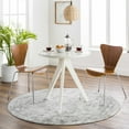 thumbnail image 2 of BoutiqueRugs Nelsonville Traditional Area Rug - Light Gray, White, Charcoal - 5'3" Round, 2 of 17