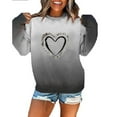 thumbnail image 1 of PVCS Femmes Manches Longues O-Cou Dames Imprimé Sweat-Shirt Tops Blouse, 1 of 4