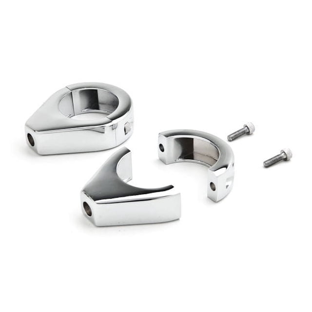 Krator Kit de Pince de Fourche de Relocalisation de Clignotants Chromés 39mm Compatible avec Honda Shadow Sabre VT 700 750 1100