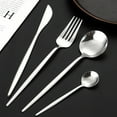 FC4 Pcs Stainless Steel Flatware Set, Food Grade Silverware Set for