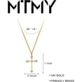 thumbnail image 6 of Dainty 14K Gold Plated Cross Necklace for Women | Delicate Pendant Jewelry with Adjustable Chain | Perfect Gift for Birthdays, Mother's Day, and More, 6 of 7