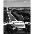 thumbnail image 2 of Highsmith, Carol 12x14 Gold Ornate Wood Framed with Double Matting Museum Art Print Titled - National Mall, Lincoln Memorial and Washington Monument, Washington D.C. - Black and White Variant, 2 of 4