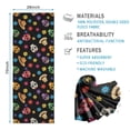 thumbnail image 2 of Black Colorful Skull Flower Hat Pattern Hot Yoga Mat Towel Non Slip for Hot Yoga - Quick-Drying Yoga Mat Cover with 4 Corner Pockets with Travel Bag - Hot Yoga Towel Non Slip 74"x26", 2 of 6