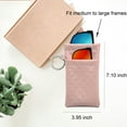 thumbnail image 3 of Glasses Case Double Pouch, Large Squeeze Top Sunglasses Case with Buckle, Birthday Gifts for Women Girls，Mother's Day Gift Soft Sunglass Case, 3 of 5