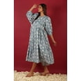 thumbnail image 6 of K.K. HANDICRAFT Floral Print Midi Dress with Puff Sleeves, 6 of 7