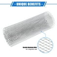 thumbnail image 3 of Malla para parrilla de automóvil, 40 "x13" 20x10 mm Agujero rómbico Rejilla para camioneta de camioneta Hoja de malla Inserto de entrada de aire Universal para automóvil Aleación de aluminio multifuncional Tono plateado Unique Bargains rejillas automotrices, 3 of 7