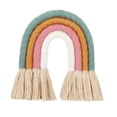 thumbnail image 1 of Colorido macramé colgante hecho a mano bor cuerda tapiz decoración C Zulema tapiz de arco iris de macramé, 1 of 8