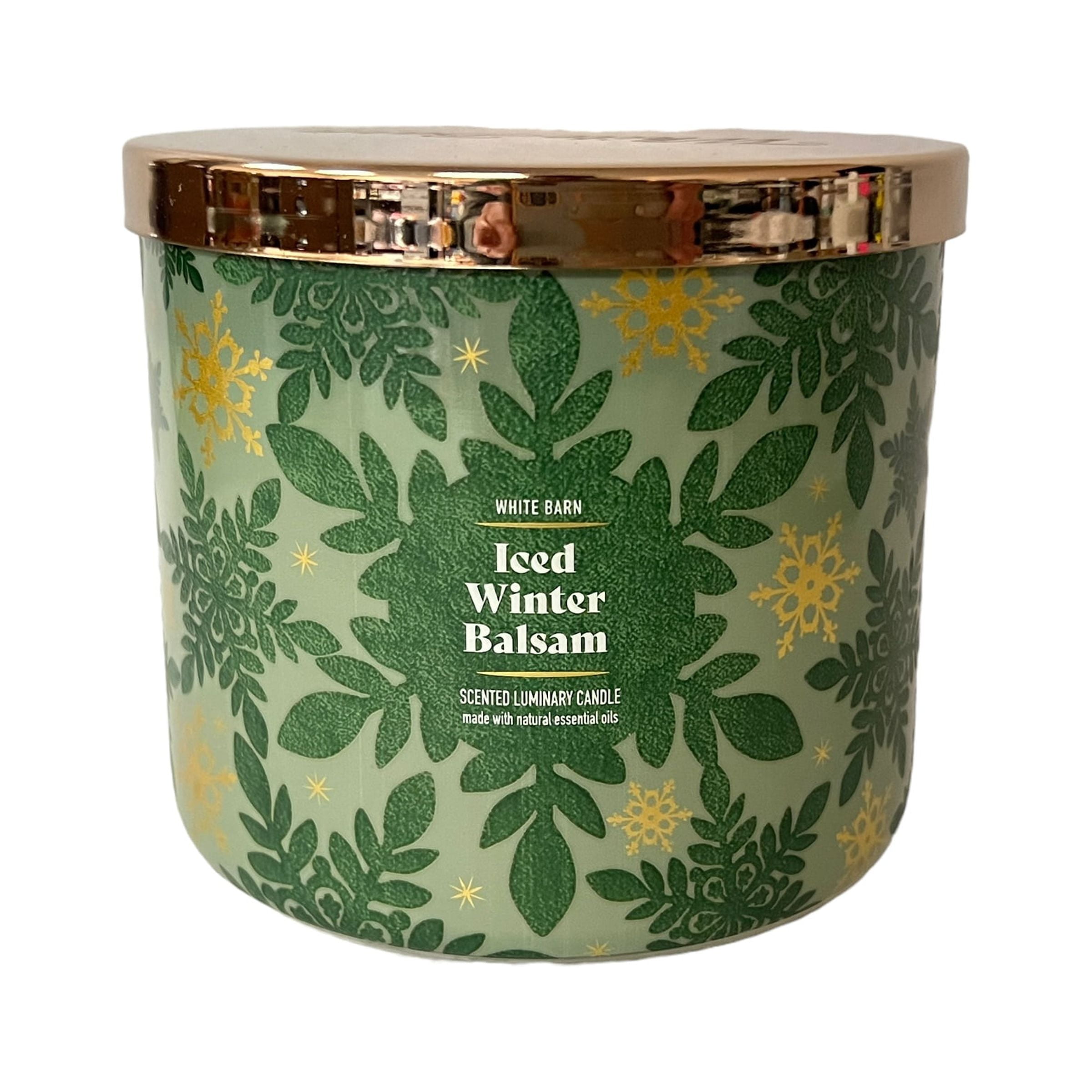 Bath & Body Works Iced Winter Balsam Scented 3 Wick Candle 14.5 oz