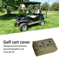 thumbnail image 3 of 10L0L Golf Cart Cover for Yamaha EZGO Club Car, 420D Waterproof Sunproof Dustproof Enclosure Cover- Army Green, 3 of 8