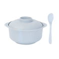 thumbnail image 2 of Iuhan Microwave Safe Soup Bowl With Lid And Spoon, Double Handle Bowl For Kitchen Dining, Wheat Straw Bowl For Home Daily Use, 2 of 6