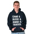 thumbnail image 5 of Camo Bucks Trucks Cute Hunter Son Men Big & Tall Graphic Hoodie Brisco Brands 2X, 5 of 6