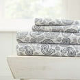 thumbnail image 1 of Linen Market 4 Piece Sheet Set Patterned, California King, Coarse Paisley Navy, 1 of 5