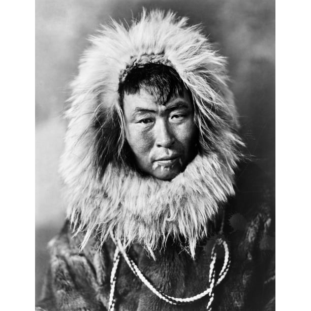 Alaska Eskimo Man C1926 Nan Eskimo Man Wearing Traditional Fur Clothing