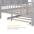 thumbnail image 5 of Bellemave Full House Bed with Trundle and Storage Shelves, Playhouse Bed Frame, Montessori  Bed (Gray), 5 of 12