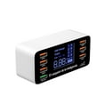 thumbnail image 1 of 8 Ports Fast Charging USB Charger QC3.0 Quick Charge Type C Smart Charger Station LCD Digital Display USB Multi-port For Phone ,Easy to Use, 1 of 7