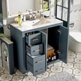 thumbnail image 4 of Euroco Bathroom Vanity with Ceramic Undermount Sink, Solid Wood Frame, 3 Drawers & Cabinet Storage, Soft-Close Doors, 4 of 9
