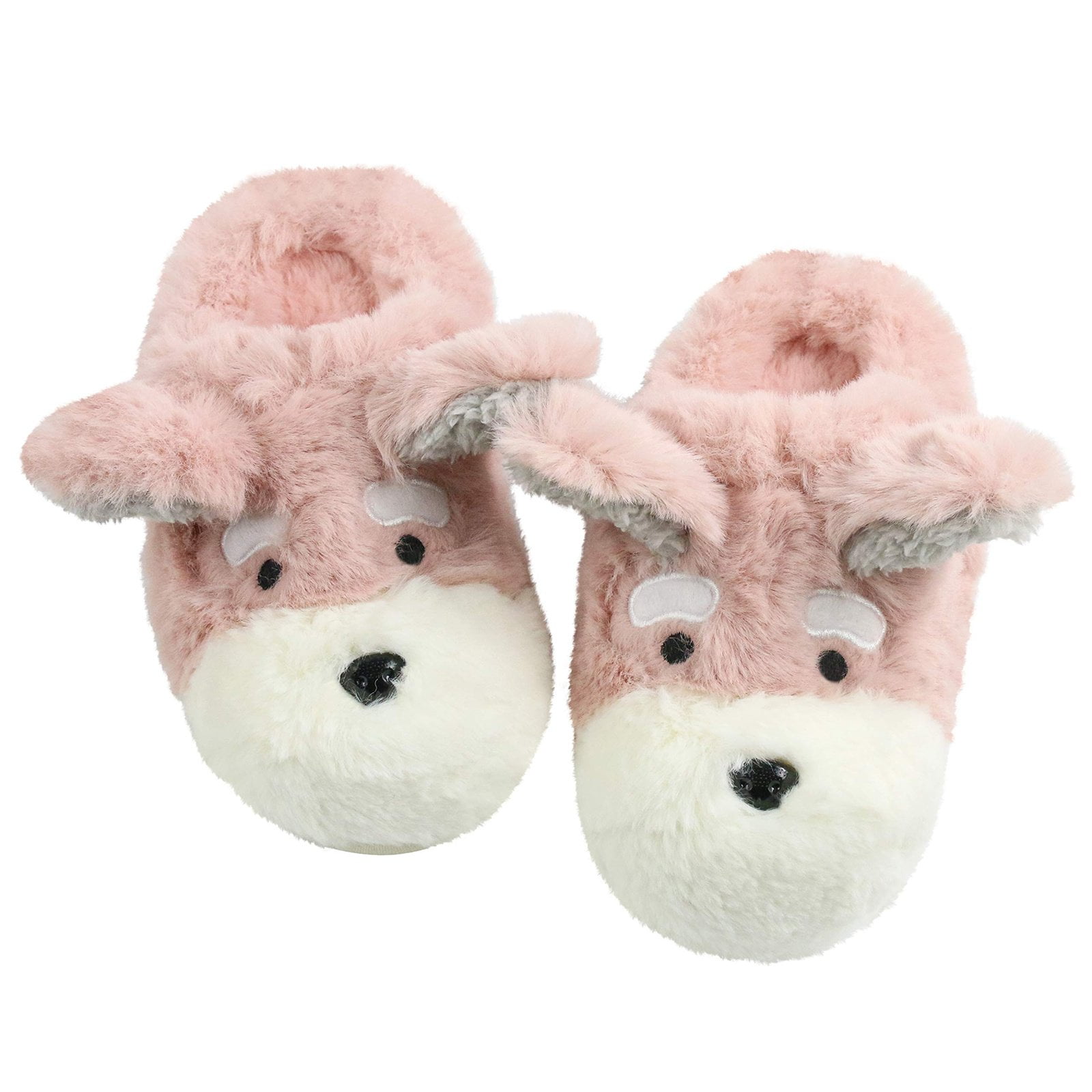 fuzzy heeled slippers