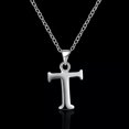 thumbnail image 2 of EOEMY Sterling Silver Plated Necklace Women Pendant Initial Letter Alphabet B375-T, 2 of 7