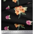 thumbnail image 2 of Soimoi Cotton Duck Fabric Flower & Leaves Watercolor Decor Fabric Printed Yard 42 Inch Wide, 2 of 3