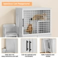 thumbnail image 5 of Faitaliicy Hidden Cat Litter Box Enclosure With Above Cat Cage Modern Villa Cat Cabinet Double Layer Cat Litter Hidden Furniture With Ladder And Platform Cat Washroom Indoor Cat House, 5 of 8