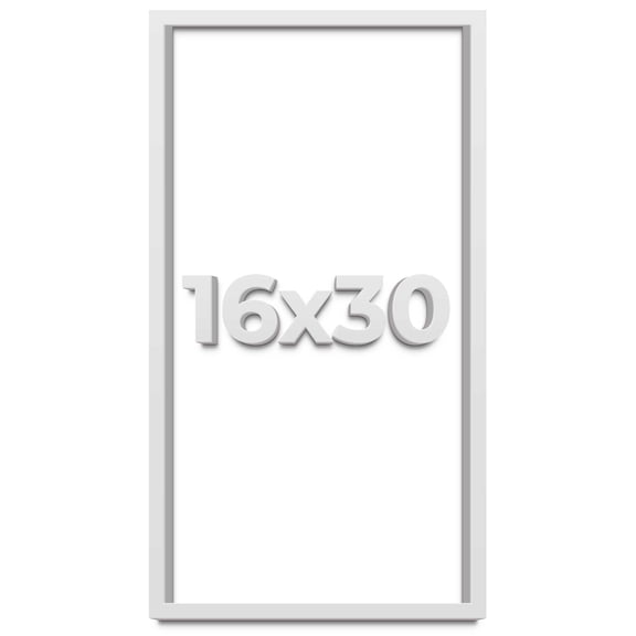 16x30 Shadow Box Frame White | 2 Inches Deep Real Wood Contemporary Shadowbox Display Frame | UV