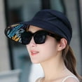 thumbnail image 6 of harmtty Women Cap Leaf Print Sun Protection Lightweight Good-looking Women Sun Hat for Running,Beige, 6 of 8