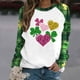 thumbnail image 2 of TaTaai Womens St Patricks Day Graphic Raglan Sweatshirt Long Sleeve Crewneck Casual Pullover Loose Fit Holiday Top Gift, 2 of 5