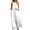 White, variant on Lounge Sets for Women Two Piece Outfits Summer Round-Neck Sleeveless Top and Long Pants Casual Loose Sets