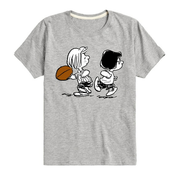 Peanuts - Marcie Patty Football - Toddler & Youth Short Sleeve Graphic T-Shirt