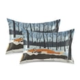 thumbnail image 2 of Sleepy Fox Satin Pillowcase 20''x30'' Double-Sided Print Soft Wrinkle Resistant, 2 of 9
