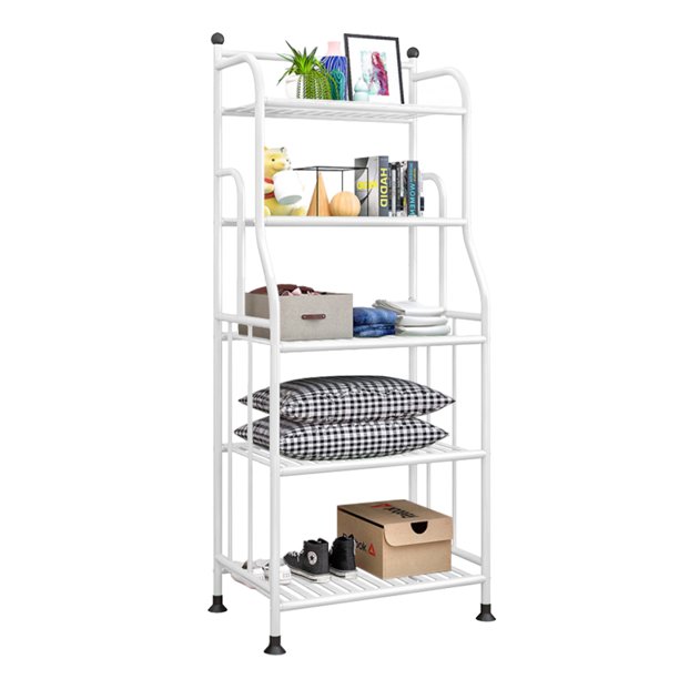 Forthcan Metal Laundry Bathroom Shelving Bakers Rack Organizer Standing