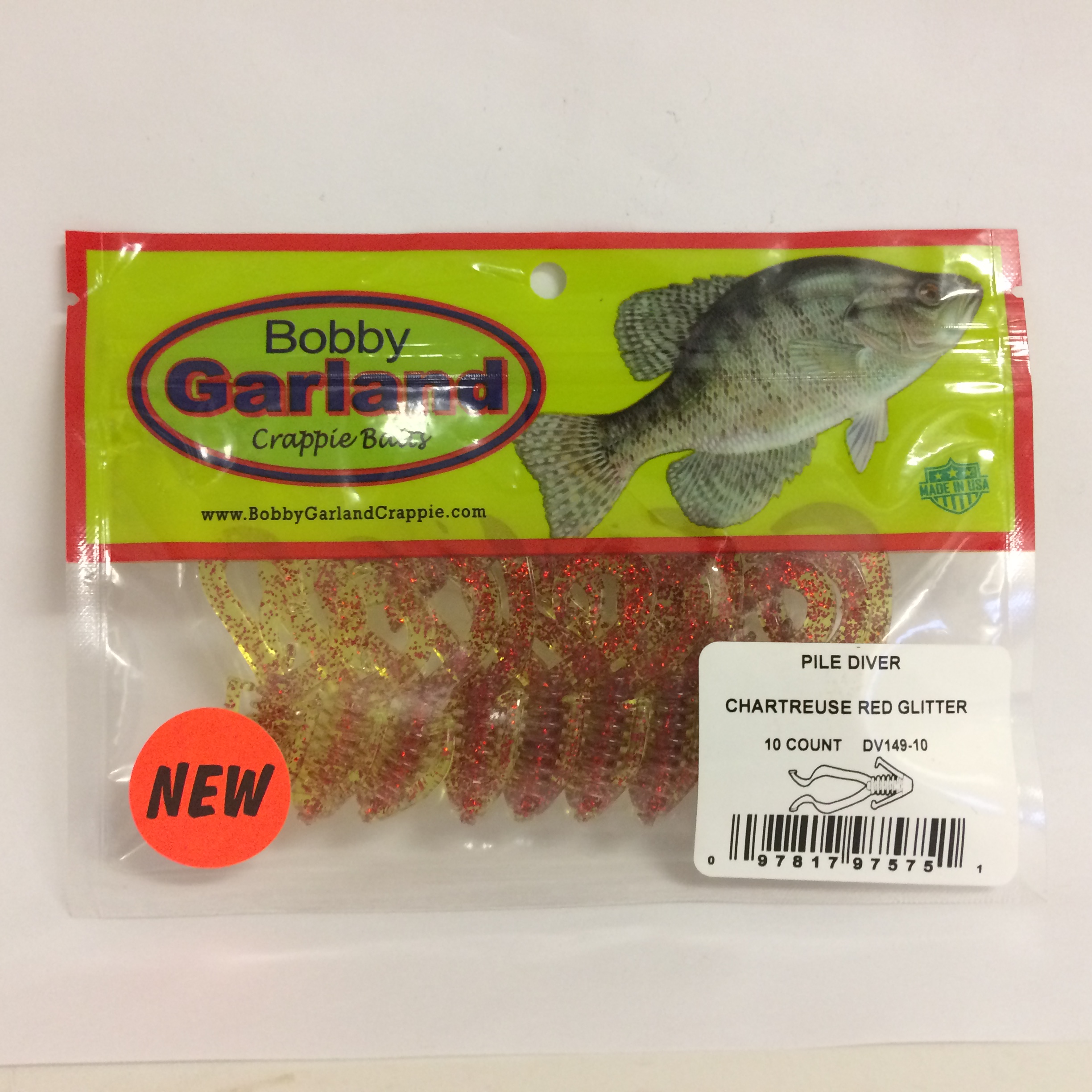 Bobby Garland 2" Baby Shad Soft Plastic Lures - Licorice/Chartreuse Pearl (54 Pack) For Crappie