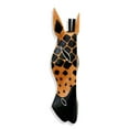 thumbnail image 5 of Wooden Tribal Giraffe Mask Orange Black Hand Carved Wall Plaque Hanging Home Decor Accent Art Unique Sculpture Handmade Handcrafted Decorative Mask Size: 12" Tall x 5" Wide x 1.5" Deep, 5 of 6