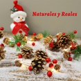 thumbnail image 2 of Guirnalda de Luces Navideñas de Conos de Pino, Luces de Alambre de Cobre con Bayas Rojas y Campanas, Cadena de Luces Decorativas para Arbol de Navidad, Habitación, Salón, 2 of 4