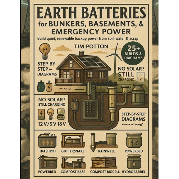 Earth Batteries for Bunkers, Basements, and Emergency Power, (Paperback)