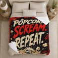 thumbnail image 4 of decorative motif Movie Lettering Above Skull Filled decorative motif, Soft Flannel Blanket with Vintage decorative motif Poster Print, Housewarming Gift and Home Decor for Bedroom and Living Room, 4 of 7