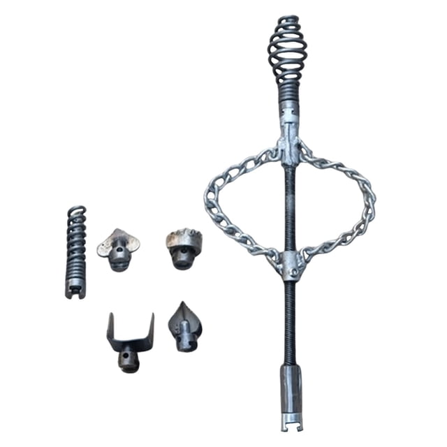 Desatascador de desagües con eje flexible, cadena desatascadora, draga de cable giratoria, herramienta de limpieza de plomería para inodoros, bañeras Estilo A